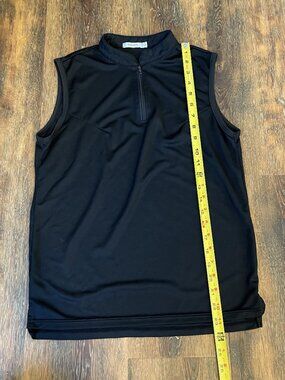Black Sleeveless Zip-Front Tank Top by Sonoma